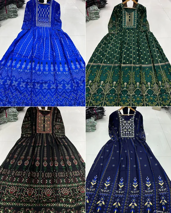 _Long Anarkali Gown with Heavy Embroidery Work uploaded by Laltika on 5/28/2023