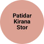 Business logo of Patidar kirana stor