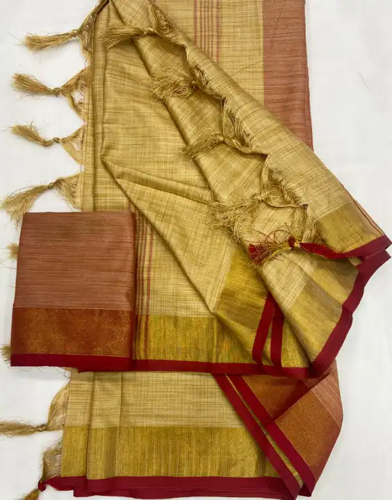 Pure linen saree  uploaded by Krishna fashion on 5/28/2023