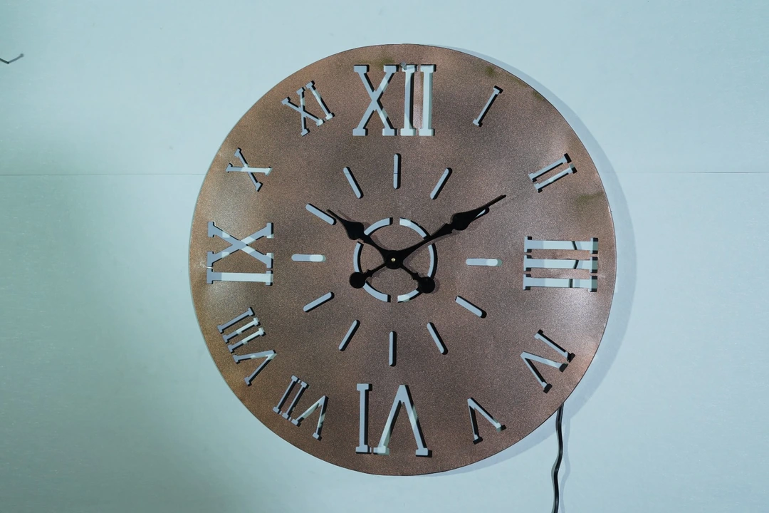 Iron wall hanging roman clock with led uploaded by Jodhpur art and craft on 5/30/2024