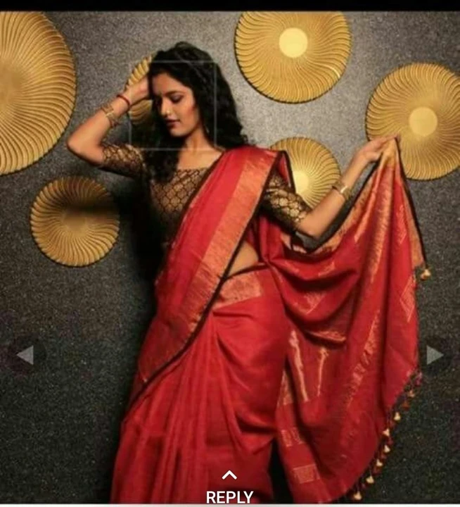 Linen saree  uploaded by WeaveMe India on 5/28/2023