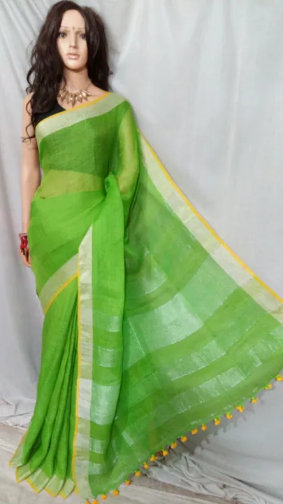 Linen saree  uploaded by WeaveMe India on 5/28/2023