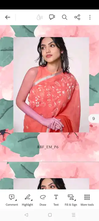 Linen work saree uploaded by WeaveMe India on 5/28/2023