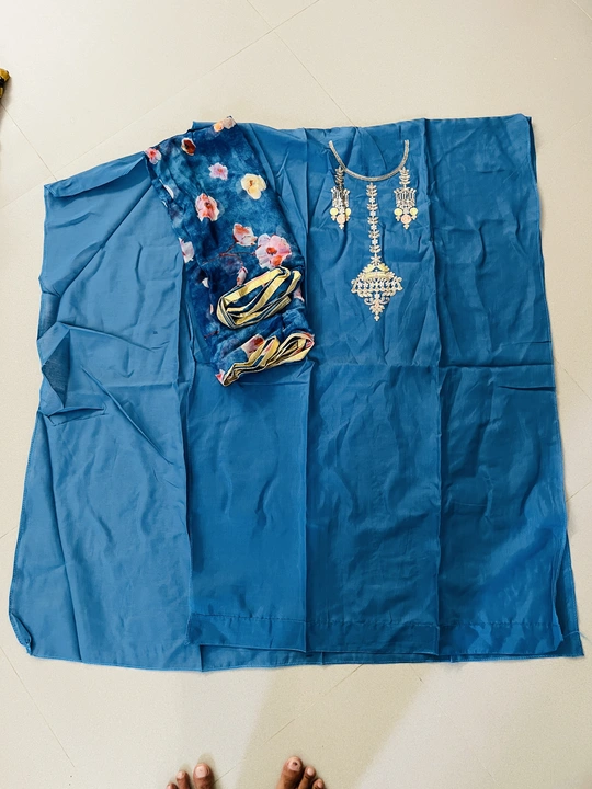 Post image New design 
Cotton silk 
Unstich Top kurti
With printed duppta