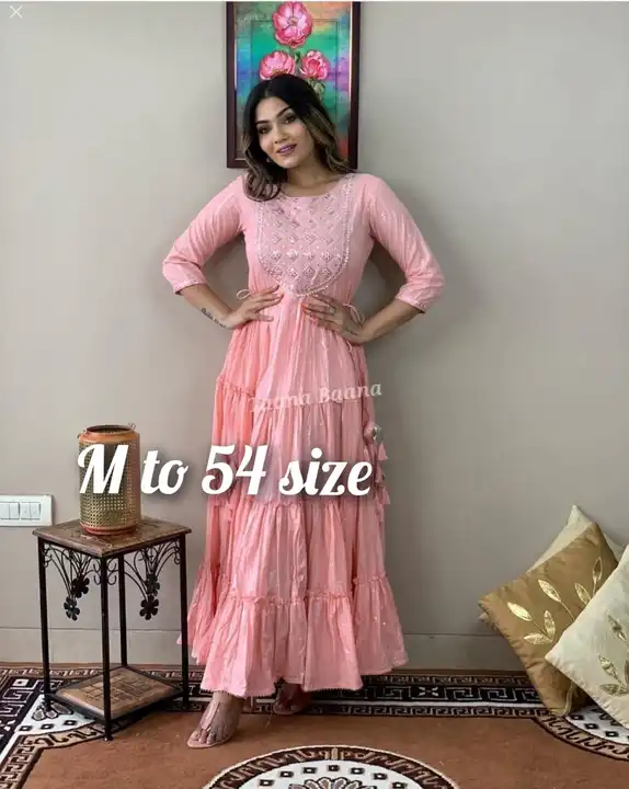 Gown and kurti set  uploaded by Yadav traders on 5/28/2023