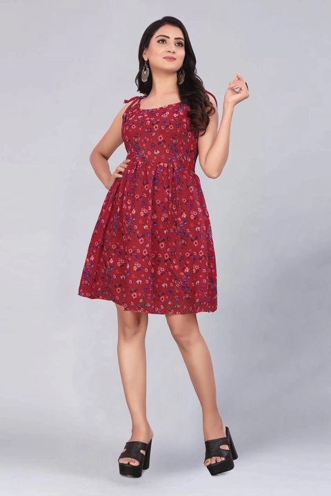 Printed Georgette Western Dress  uploaded by Laltika on 5/28/2023