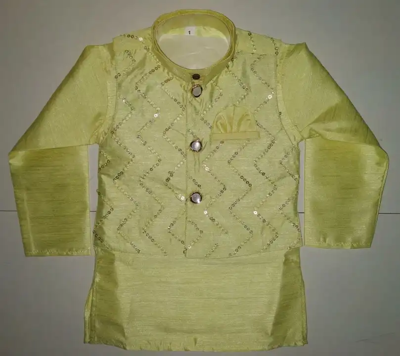Kids kurta pyjama jacket suit 1/10 uploaded by Shree gurudev collection / 9806507567 on 5/28/2023