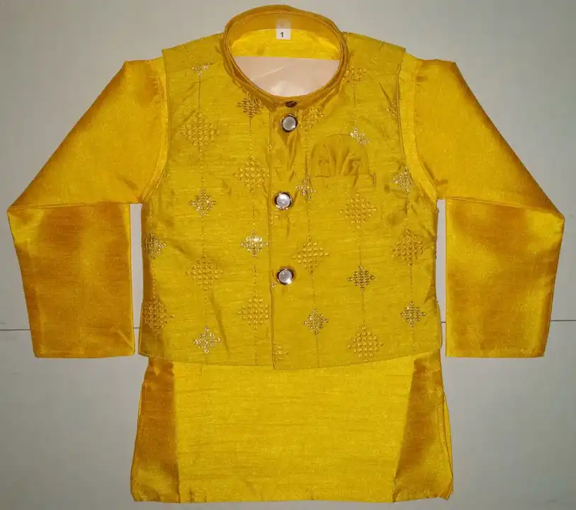 Kids kurta pyjama jacket suit 1/10 uploaded by Shree gurudev collection / 9806507567 on 5/28/2023