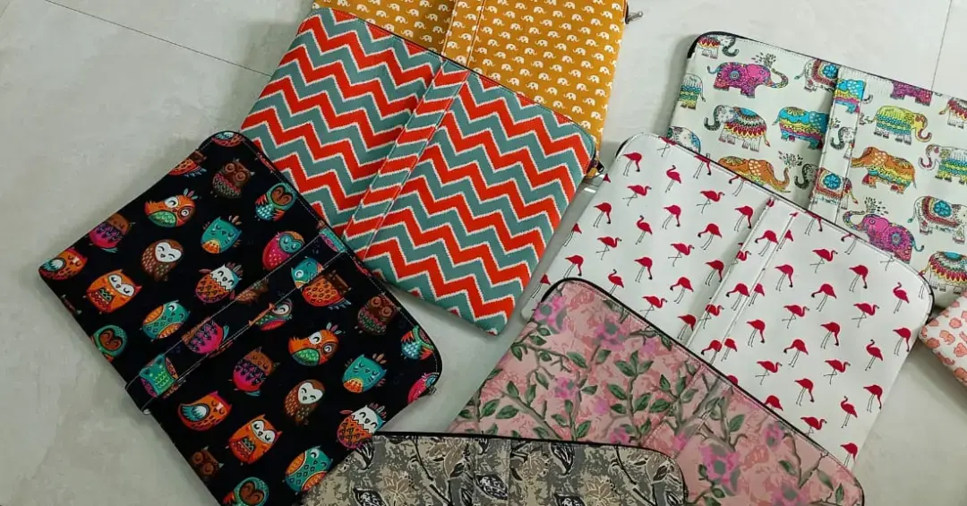 Cotton printed laptop sleeve  uploaded by Mankha exports  on 5/28/2023
