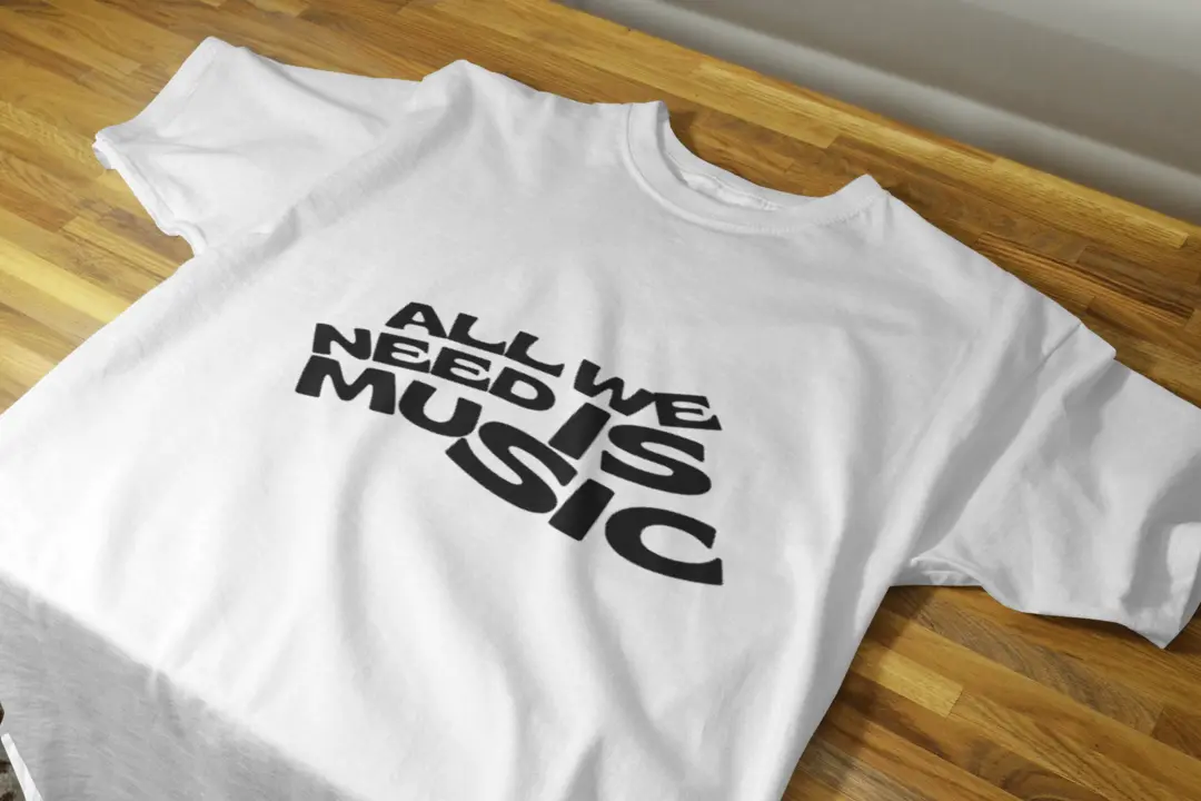 All we need is music(tshirt white) uploaded by G.S Garments on 5/28/2023