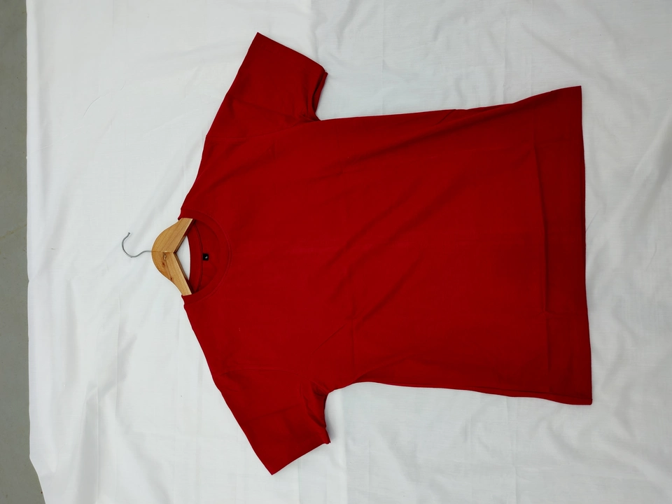 Cotton red tshirt uploaded by G.S Garments on 5/28/2023