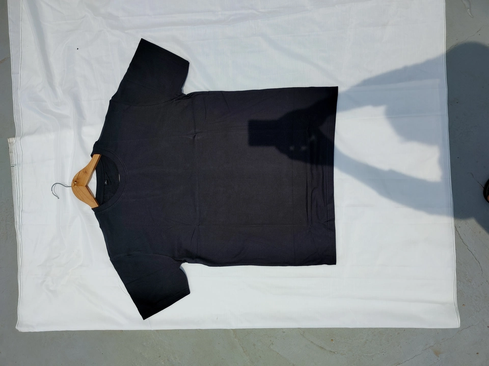 Plain black cotton tshirt uploaded by G.S Garments on 5/28/2023