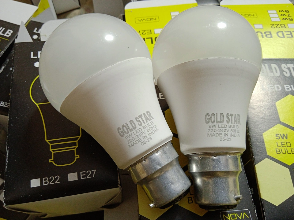 M💡9 watt LED bulb extra brightness 1 years warranty ke sath uploaded by Gold Star lights 💡 on 5/28/2023