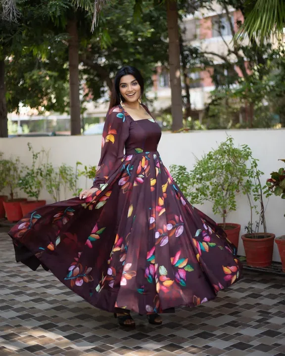 Beautiful Colourful Printed Gown uploaded by Laltika on 5/28/2023