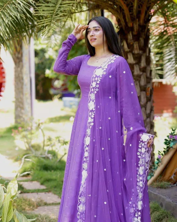 Anarkali gown with dupatta uploaded by Laltika on 5/28/2023