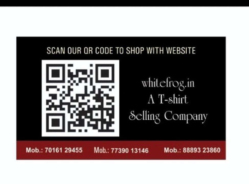 Visiting card store images of Whitefrog