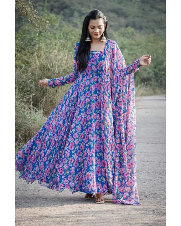 Flower  Maxy gown with Dupatta  uploaded by Laltika on 5/28/2023