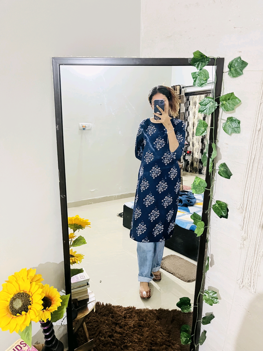 Post image I want 50+ pieces of Kurti at a total order value of 9000. I am looking for Women's Regular Fit Crepe Aline Kurti
Name: Women's Regular Fit Crepe Aline Kurti  5 size . Please send me price if you have this available.