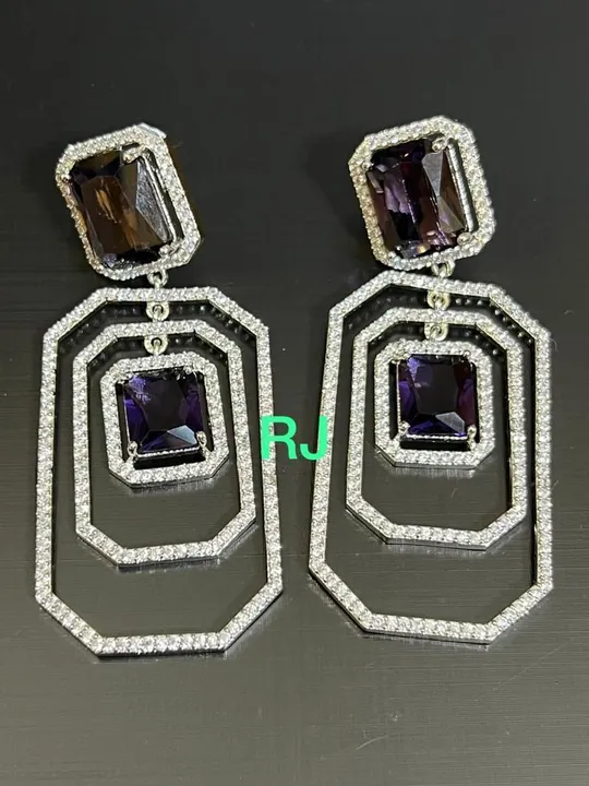 Platinum plated Diamond replica earrings uploaded by ABHA on 5/28/2023