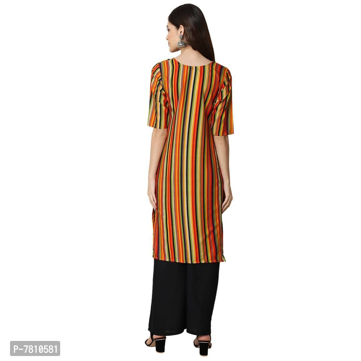 Stylish crepe striped streait kurti uploaded by Sandesh reseller online shopy on 5/29/2023
