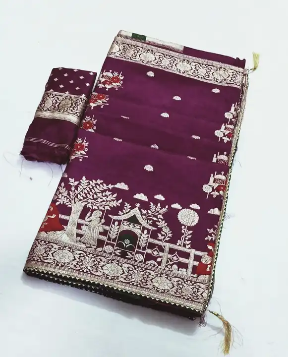 Rasian dola fabric meena jari uploaded by Deepika Designer Saree on 5/29/2023