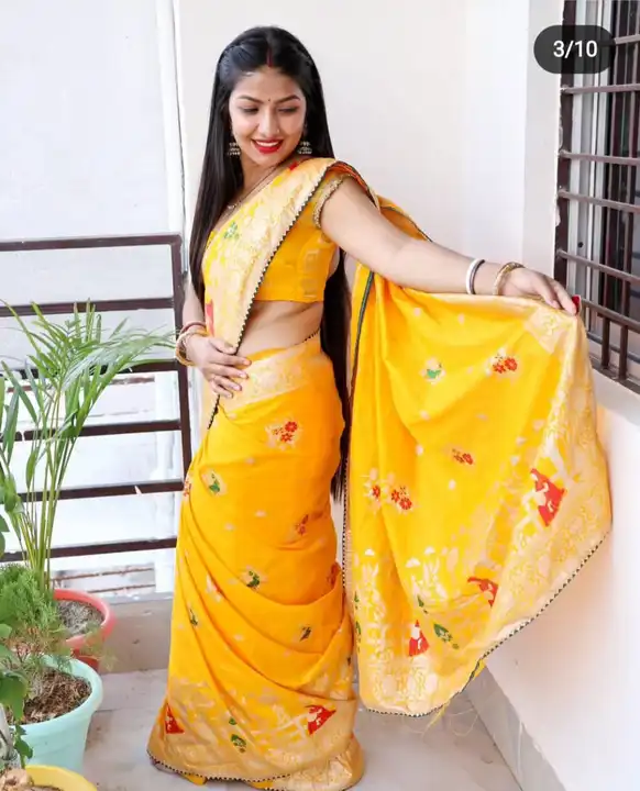 Rasian dola fabric meena jari uploaded by Deepika Designer Saree on 5/29/2023