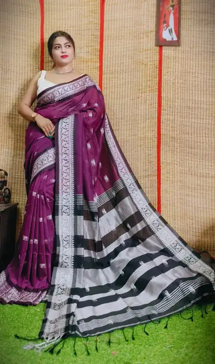 Handloom khadi cotton saree  uploaded by Sujata saree cantre on 5/29/2023