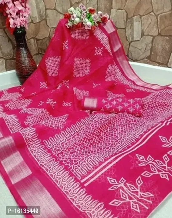 Daily Wear Printed Saree With Blouse uploaded by Lakshmi clothes on 5/29/2023