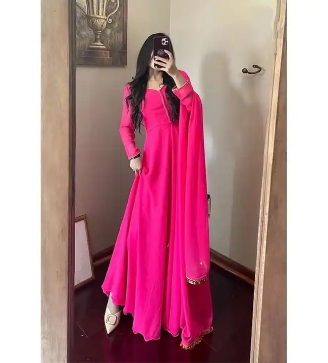 Gown with dupatta uploaded by business on 5/29/2023