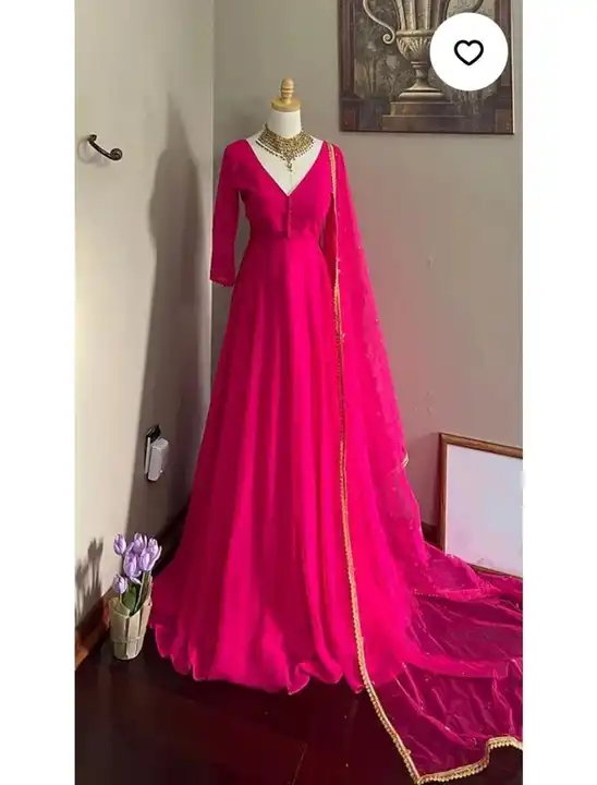 Gown with dupatta uploaded by Taha fashion from surat on 5/29/2023