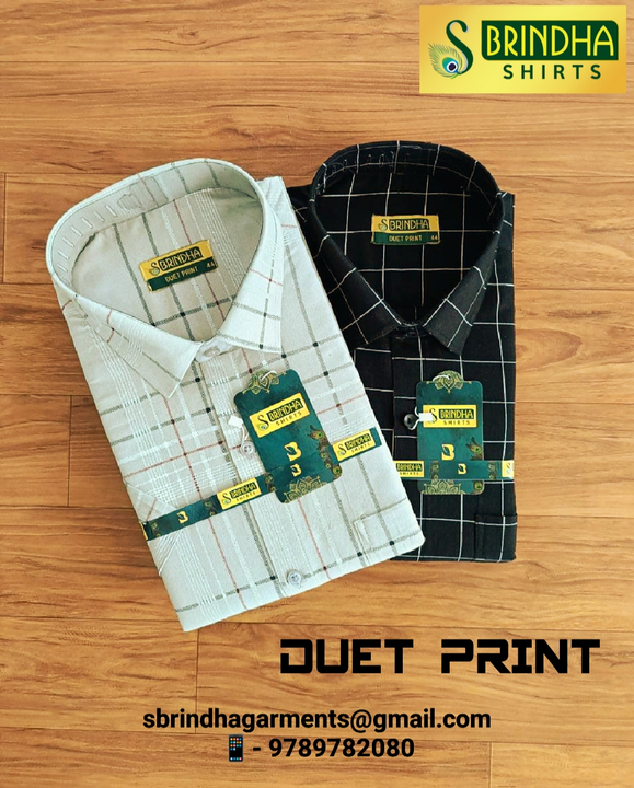 Duet Print Shirts uploaded by S Brindha Garments on 5/29/2023