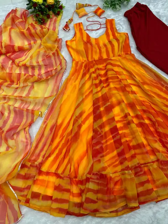 Anarkali* - Digital printed pure Georgette fabric Anarkali suit uploaded by RANG PAHERVESH on 5/29/2023