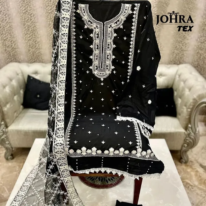 Post image 🙏🙏Dear
           Sir/ Medam…….
 😍 *NEW LUNCH * 😍

_BRAND NAME_ :- *JOHRA TEX * 
                 
    _*D NO*_ :- *JT-116 A&amp;B  COLOURS *🥰
        
_👗*Top*_ :-CAMBRIC COTTON WORK HEAVY EMBROIDERY WORK 

_🎗*Dupatta*_ :-NET HEAVY EMBROIDERY WORK 

_👖*Bottom*_ :-  CAMBRIC COTTON

*DELIVRY READY TO SHIP ⛴️ *

🔹Book your order fast *Limited stock*
Thanks for your support.🤗🤗