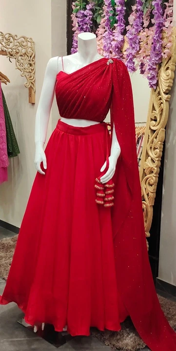 Silk lehnga with stiched koti  uploaded by business on 5/29/2023