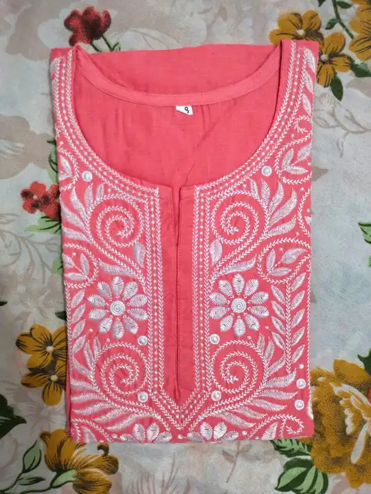 Chikankari embroidery kurti uploaded by Chikankari Vastra on 5/29/2023