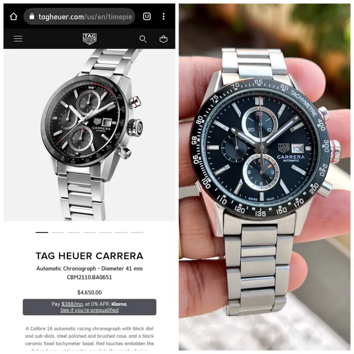 ✅ *A sporty TAG Heuer Carrera chronograph equipped with black ceramic fixed tachymeter bezel reflect uploaded by business on 5/29/2023