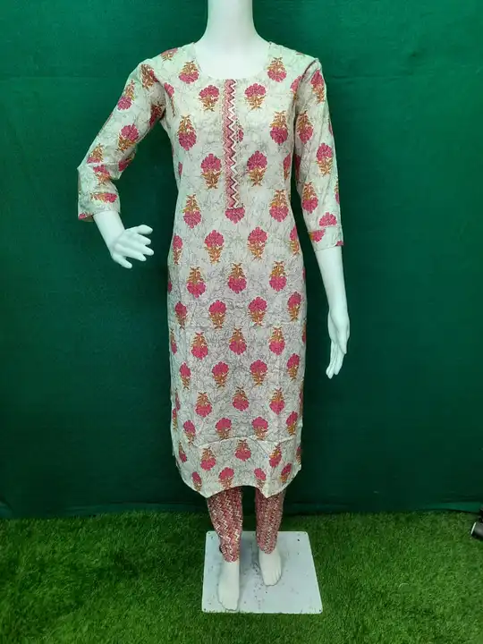 2 Piece Straight Kurti Pant Set  uploaded by Jay Goga Fashion House on 5/29/2023