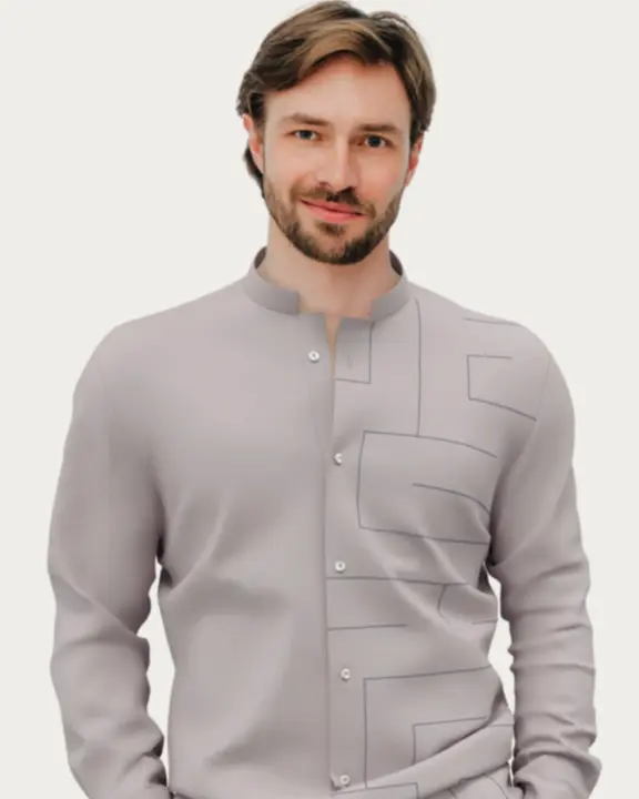 Embroidered Pattern Designer Cotton Tailored Fit Shirt For Men  uploaded by HE SPOKE : Breakneck Lifestyle Private Limited on 5/29/2023