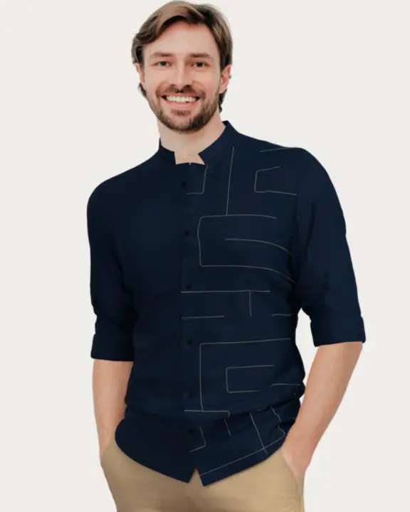 Embroidered Pattern Designer Cotton Tailored Fit Shirt For Men  uploaded by HE SPOKE : Breakneck Lifestyle Private Limited on 5/29/2023