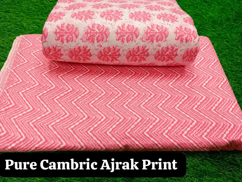 Post image CAMBRIC COTTON AJRAK PRINT 

WIDTH: 42 

LENGTH: 95 

RATE : 74RS/METER