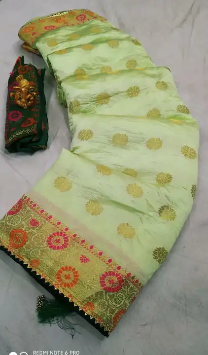 Dola silk jari butti full bodar saree uploaded by All in one collection on 5/29/2023