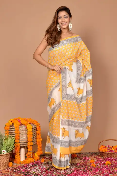 Cotton mulmul saree  uploaded by Bhagwati textile on 5/29/2023