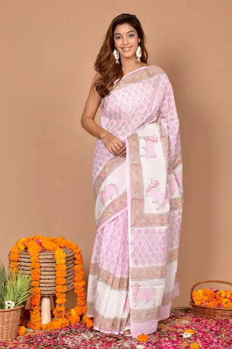 COTTON mulmul saree  uploaded by Bhagwati textile on 5/29/2023