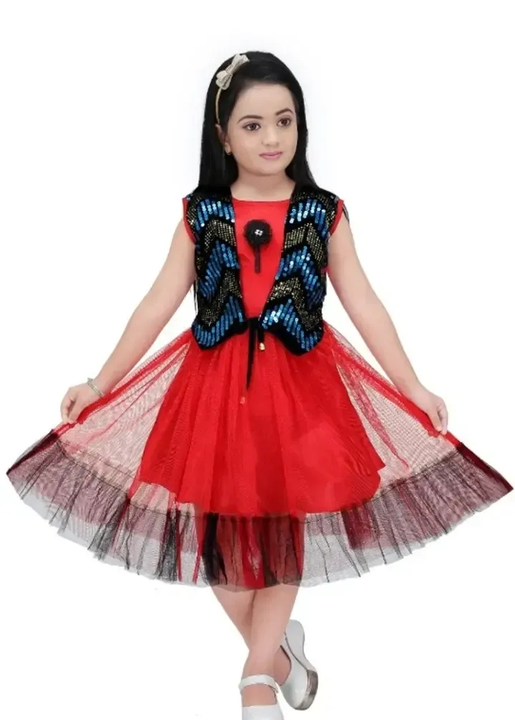 Classic Net Printed Dress for Kids Girls uploaded by Girls collection  on 5/29/2023