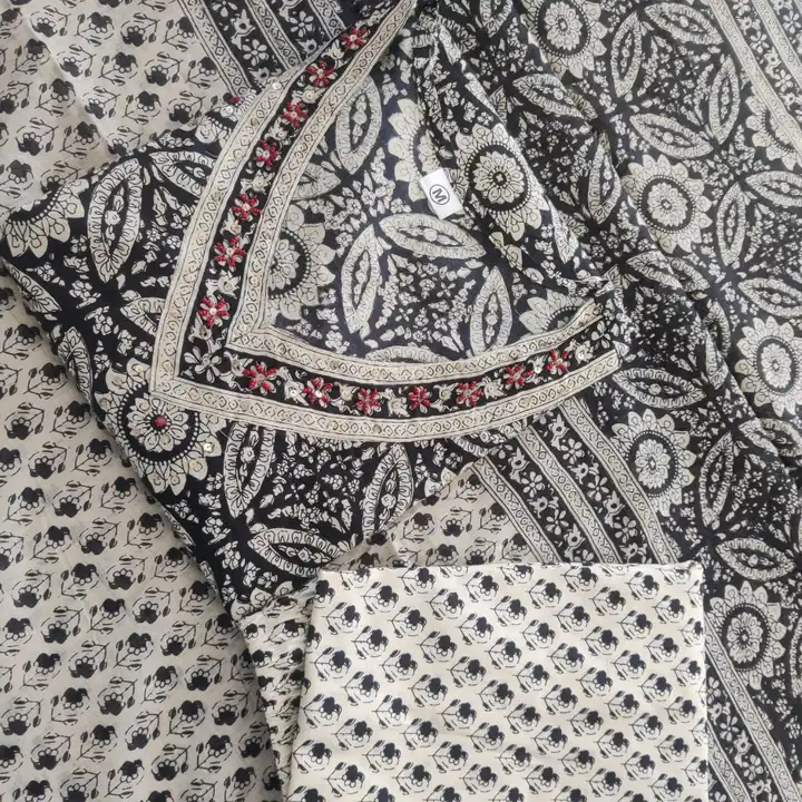 Pure cotton three piece suit afgani pant  sizes m to xxxl  uploaded by Umiya creation on 5/29/2023