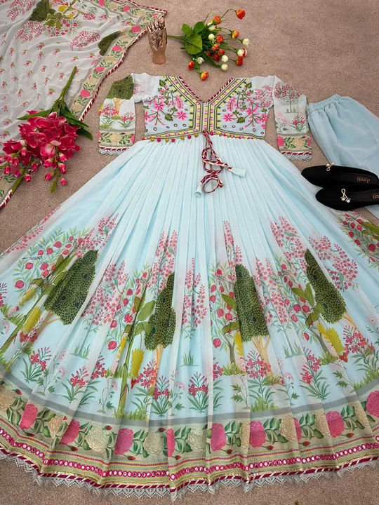 *SSR-395* - *Colours* 💕👌

👉👗💥*Launching New Designer Party Wear Look Heavy Embroidery Work Gown uploaded by Fashion Textile  on 5/29/2023