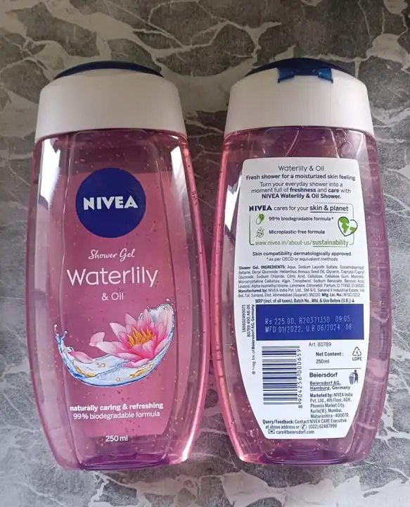 Nivea Waterlily Shower Gel, 250 ml ( MRP 225) uploaded by MK TRADERS on 5/29/2023