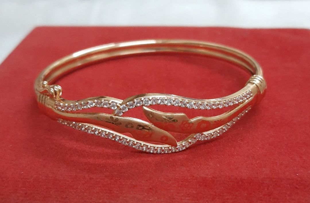 Rose gold plated openable kada uploaded by business on 3/12/2021