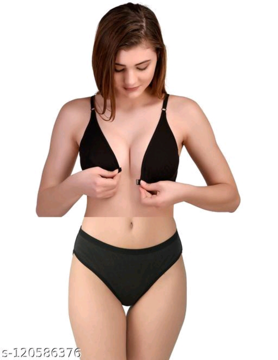 Women's Non Padded bra panty, Front Open Bra panty, fancy bra panty, Cotton bra panty, panty and bra uploaded by RK Fashion and Trinity House on 5/30/2023