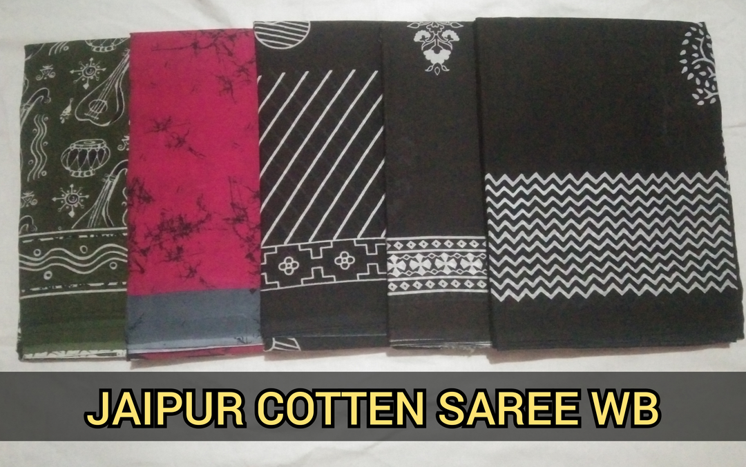 JAIPUR COTTEN MUL MUL SAREE WB uploaded by GOVINDHAM EXPORTS on 5/30/2023